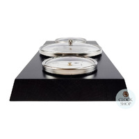 28.5cm Black & Chrome Weather Station With Barometer Thermometer & Hygrometer By FISCHER image