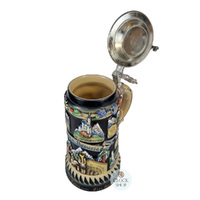 100 Years Of Bavaria Beer Stein With Dancers On Lid 0.75L By KING image