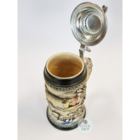 Bass Beer Stein With Fisherman on Lid 0.75L By KING image