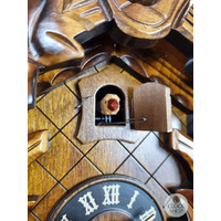 5 Leaf & Deer 8 Day Mechanical Carved Cuckoo Clock 42cm By ENGSTLER image