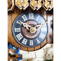 Wood Chopper, Water Wheel & Bell Tower Battery Chalet Cuckoo Clock 35cm By ENGSTLER image