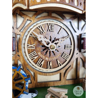 Wood Chopper & Water Wheel Battery Chalet Cuckoo Clock With Dancers 34cm By ENGSTLER image