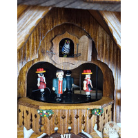 Jumping Deer 8 Day Mechanical Chalet Cuckoo Clock With Dancers 34cm By SCHWER image