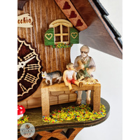 Pinocchio & Geppetto Battery Chalet Cuckoo Clock 25cm By TRENKLE image
