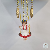 Heidi House Battery Chalet Kuckulino With Swinging Doll 18cm By TRENKLE image