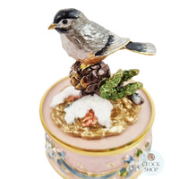 Bird Figurine On Pink Base Enamel Music Box (Beethoven- Fur Elise) image