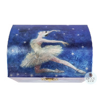 Blue & Purple Ballerina Musical Jewellery Chest With Dancing Ballerinas (Tchaikovsky- Swan Lake) image