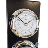 51cm Black Weather Station With Barometer, Thermometer, Hygrometer & Quartz Clock By FISCHER image