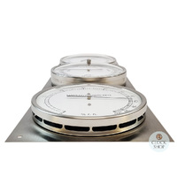 43cm Silver Outdoor Weather Station With Thermometer Barometer & Hygrometer By FISCHER image