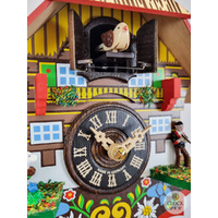 Alphorn Battery Chalet Cuckoo Clock 19cm By ENGSTLER image