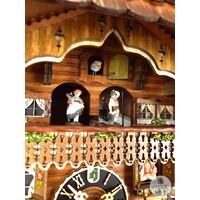 Sweethearts & Farmer 8 Day Mechanical Chalet Cuckoo Clock With Dancers 44cm By HÖNES image