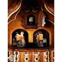 Wood Chopper & Water Wheel 1 Day Mechanical Chalet Cuckoo Clock With Dancers 35cm By HÖNES  image
