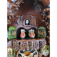 Bears In Forest 8 Day Mechanical Chalet Cuckoo Clock With Dancers 63cm By HÖNES image
