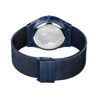 40mm Solar Collection Mens Watch With Blue Dial, Blue Milanese Strap & Case By BERING image