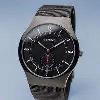 40mm Classic Collection Mens Watch With Black Dial & Milanese Strap By BERING image