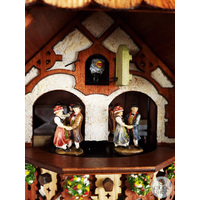 Wood Chopper & Water Wheel 1 Day Mechanical Chalet Cuckoo Clock With Dancers 43cm By HÖNES image