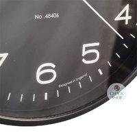 20cm Runwell Black Wall Clock By ACCTIM image