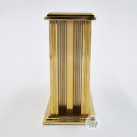 14cm Hamilton Gold Battery Table Clock With Floating Dial By ACCTIM image