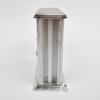 15.4cm Vermont Silver Battery Skeleton Table Clock By ACCTIM image