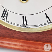21cm Mahogany Mechanical Tambour Mantel Clock With Westminster Chime By AMS  image