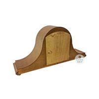 21cm Oak Mechanical Tambour Mantel Clock With Westminster Chime By AMS  image