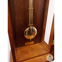 66cm Walnut 8 Day Mechanical Chiming Wall Clock With Brass Accents By AMS image