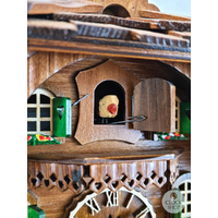 Wood Chopper & Bell Tower 1 Day Mechanical Chalet Cuckoo Clock 31cm By ENGSTLER image