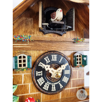 House with Water Trough Battery Chalet Cuckoo Clock 16cm By ENGSTLER image