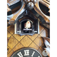 Fox & Grapes Battery Carved Cuckoo Clock 38cm By ENGSTLER image