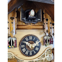 Dog & Deer with Bench Battery Chalet Table Cuckoo Clock 22cm By ENGSTLER image