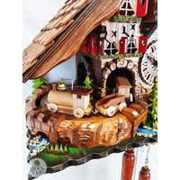 Train in Tunnel Battery Chalet Cuckoo Clock 50cm By ENGSTLER image