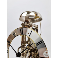 30cm Black Mechanical Skeleton Table Clock With Glass Dome & Bell Strike By HERMLE image