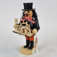 15cm Erzgebirge Vendor German Incense Burner With Black Hat image