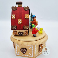 16cm Gingerbread House Wooden Music Box & Incense Smoker (Oh Christmas Tree) image