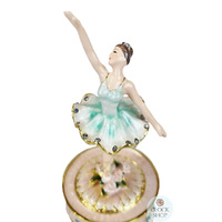 Blue & Pink Ballerina Figurine Enamel Music Box (Tchaikovsky- Swan Lake) image
