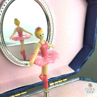 Blue Ballerina Musical Jewellery Chest With Dancing Ballerinas (Tchaikovsky- Swan Lake) image