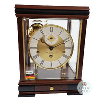 30cm Walnut Mechanical Table Clock With Westminster Chime By HERMLE image