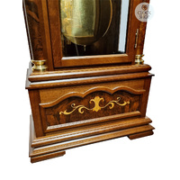 206cm Walnut Grandfather Clock With Triple Chime Tubular Bells & Wood Inlay By HERMLE image