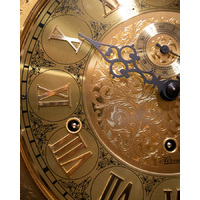 206cm Walnut Grandfather Clock With Tubular Bells & Triple Chime By HERMLE image