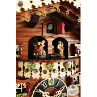 Heidi House & Water Wheel 8 Day Mechanical Chalet Cuckoo Clock With Dancers 44cm By HÖNES image