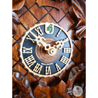 5 Leaf & Bird 8 Day Mechanical Carved Cuckoo Clock With Side Birds 40cm By HÖNES image