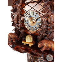 Bears & Honey 8 Day Mechanical Chalet Cuckoo Clock 40cm By HÖNES image