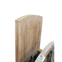 60cm Oak Pendulum Wall Clock With Grey Stone Dial By AMS image