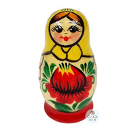 Kirov Russian Dolls- Yellow Scarf & Red Dress 7cm (Set Of 4) image