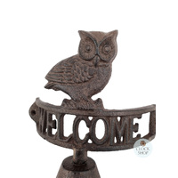 Cast Iron Door Bell- Welcome Owl image