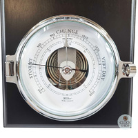 42cm Black Nautical Weather Station With Barometer & Quartz Time & Tide Clock By FISCHER image