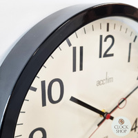 35cm Kempston Black Metal Wall Clock By ACCTIM image