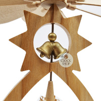 29cm Santa & Presents Christmas Pyramid With Bell By Richard Glässer image