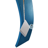 70cm Blue Wave Modern Wall Clock With Pendulum By HERMLE image