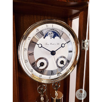 79cm Walnut 8 Day Mechanical Regulator Wall Clock With Moon Dial By HERMLE image